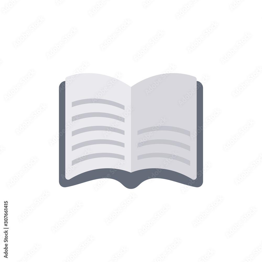 Open Book Vector Flat Illustration. Pixel perfect Icon Style. Open Book Vector Flat Illustration. Pixel perfect Icon Style.