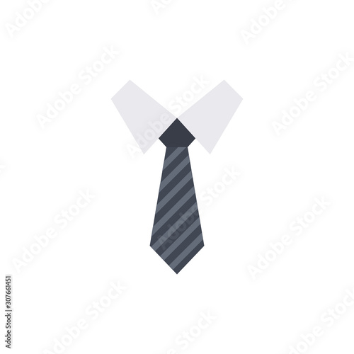 Necktie Vector Flat Illustration. Pixel perfect Icon Style.