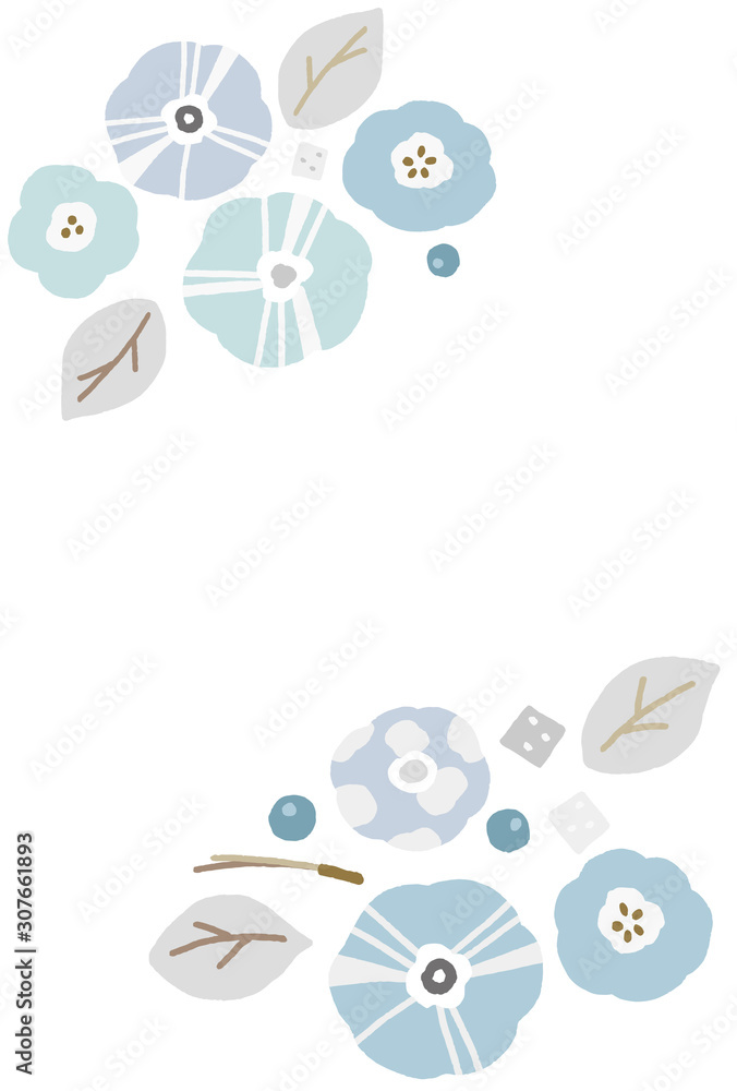 寒中見舞い 喪中はがき 椿の花 水色 Stock Vector Adobe Stock 寒中見舞い 喪中はがき 椿の花 水色 Stock Vector Adobe Stock