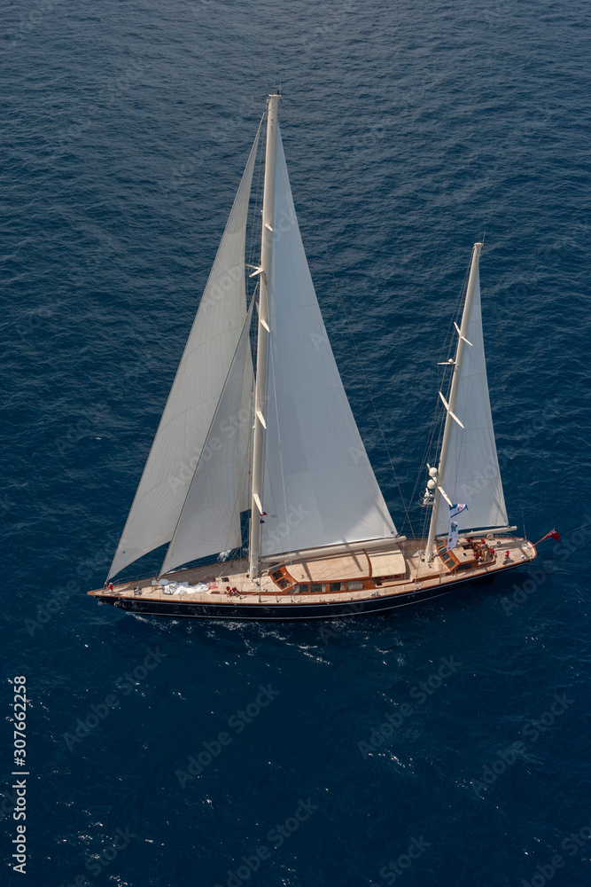 Sailing. Saling boat. Superyacht. Palma Cup. Palma de Mallorca. Spain. Mediterranean Sea