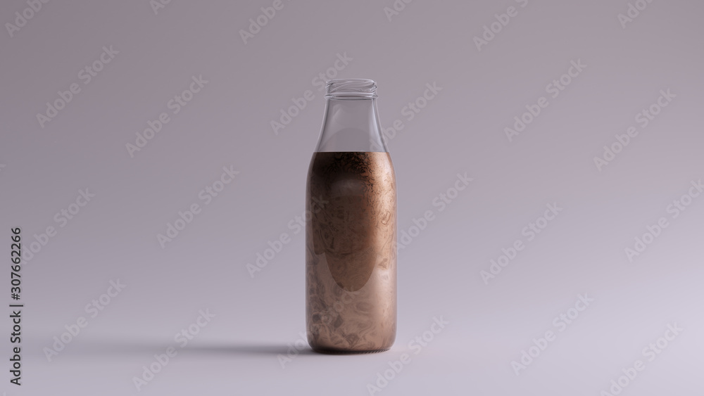 Bronze Liquid in a Glass Milk Bottle 3d illustration 3d render Bronze Liquid in a Glass Milk Bottle 3d illustration 3d render