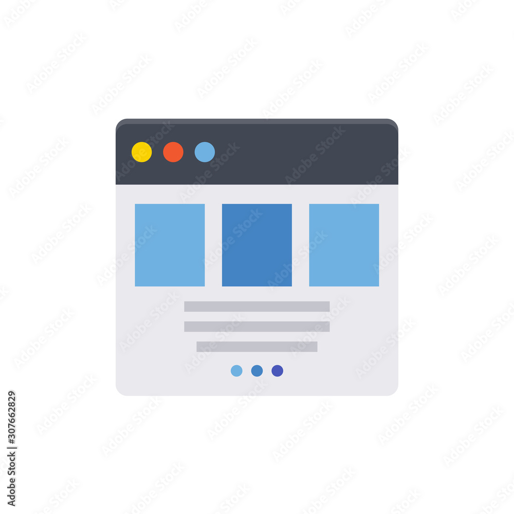 Web Content Vector Flat Illustration. Pixel perfect Icon Style. Web Content Vector Flat Illustration. Pixel perfect Icon Style.
