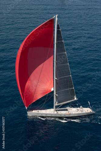 Sailing. Saling boat. Superyacht. Palma Cup. Palma de Mallorca. Spain. Mediterranean Sea