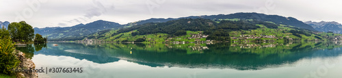 View of the SarnerSee from Sachseln Obwalden in Switzerland © philipbird123