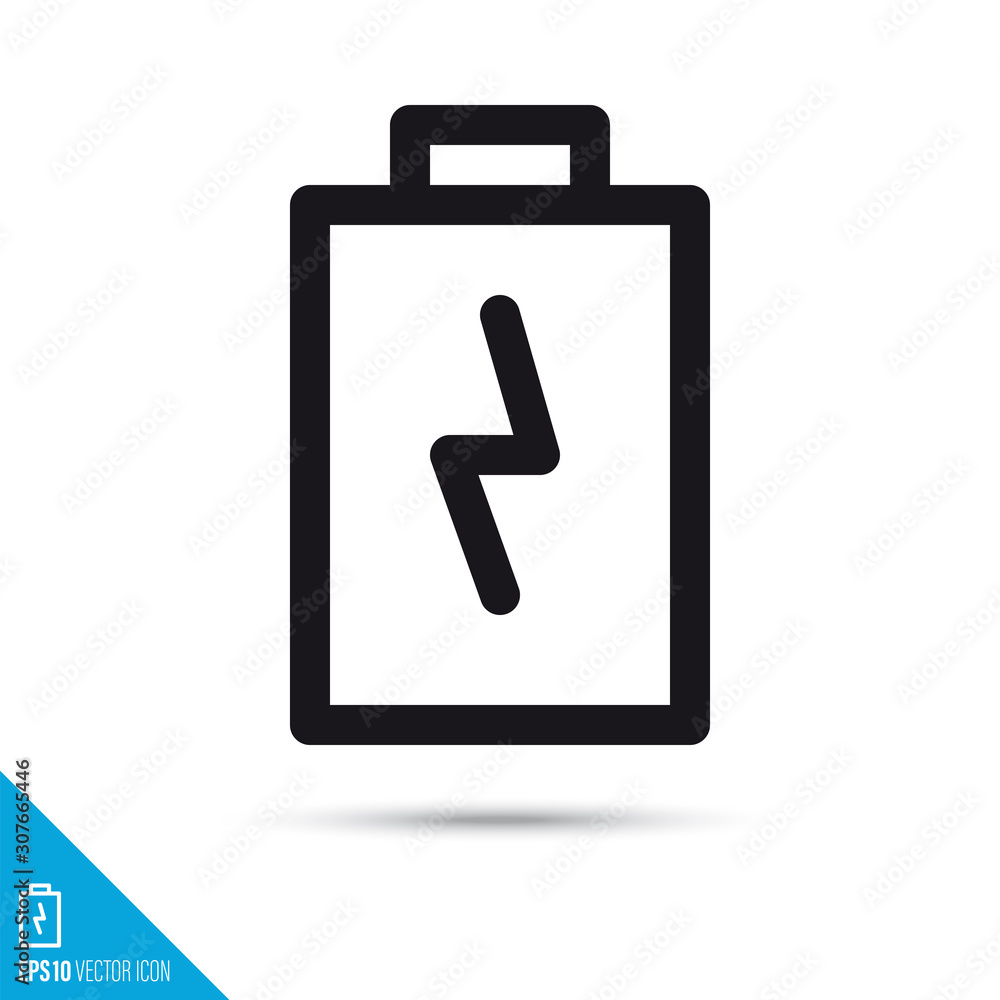 Battery UI symbol vector line icon Battery UI symbol vector line icon