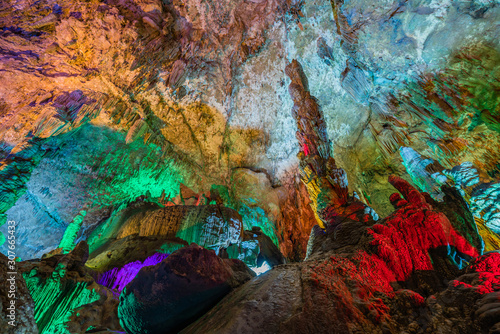 Scenery of karst cave in Huangguoshu Tianxing Cave, Guizhou, China