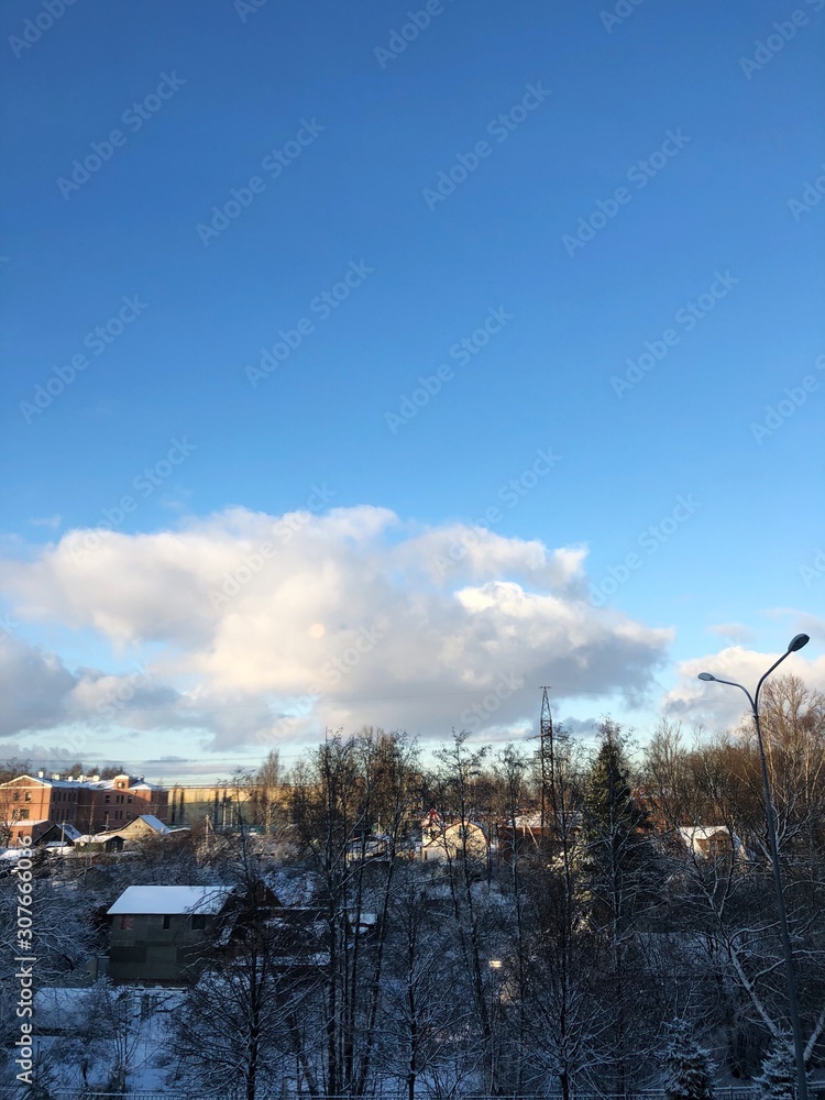 Beautiful winter landscape of snow and trees Beautiful winter landscape of snow and trees