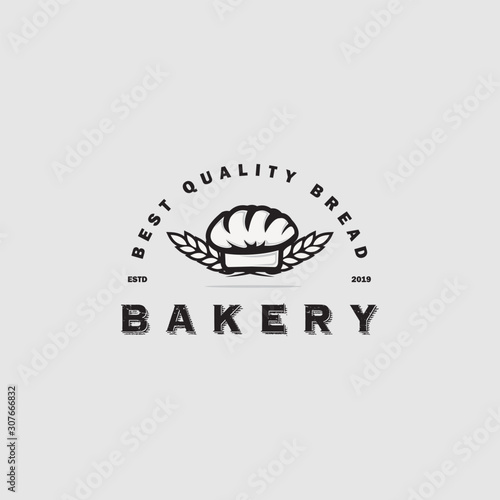 bakery vintage logo design illustration