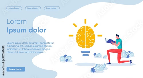 Illustration Detailing Concept Bright Idea, Slide.