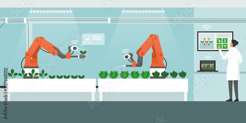 Indoor farming with robots