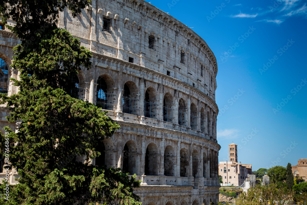 The Colosseum in Rome side view