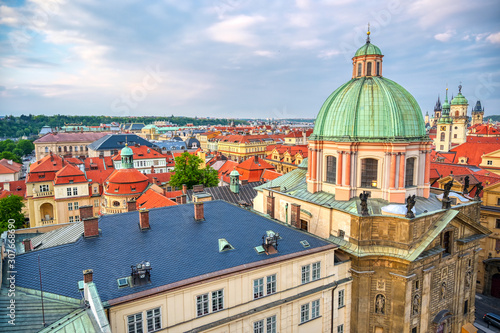 Wallpaper Mural The rooftops along the Vltava River in Prague, Czech Republic. Torontodigital.ca