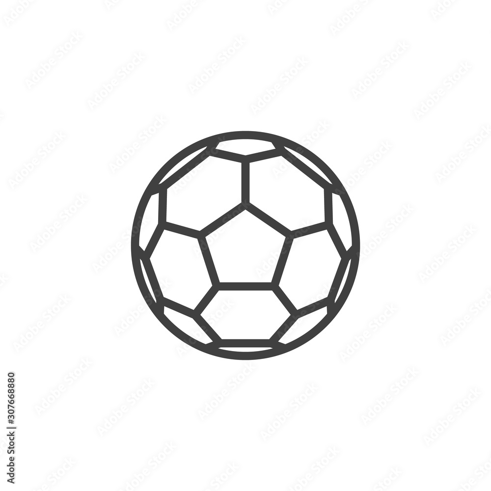 Soccer Ball line icon. linear style sign for mobile concept and web design. Football ball outline vector icon. Symbol, logo illustration. Vector graphics Soccer Ball line icon. linear style sign for mobile concept and web design. Football ball outline vector icon. Symbol, logo illustration. Vector graphics