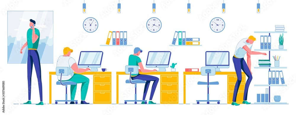Shared Office Space and Colleagues Team Working Shared Office Space and Colleagues Team Working