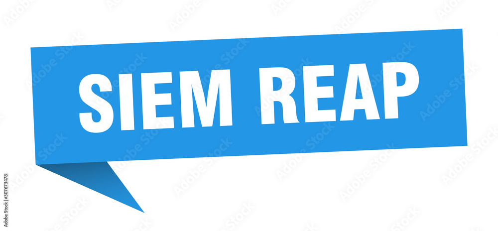 Siem Reap sticker. Blue Siem Reap signpost pointer sign Siem Reap sticker. Blue Siem Reap signpost pointer sign