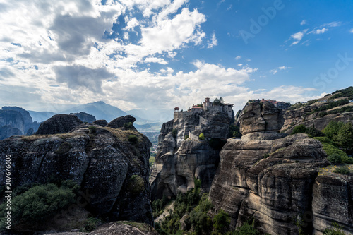 church on the top of the mountain meteora © Pat