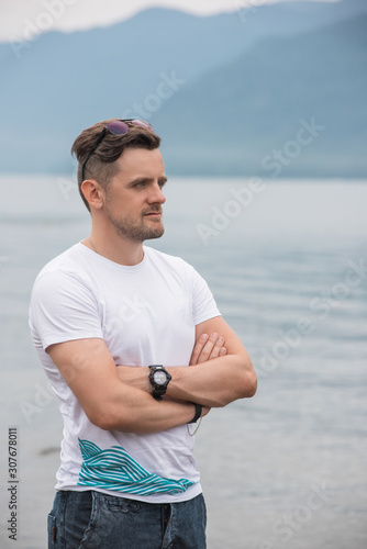 Man portrait on Teletskoye ...
