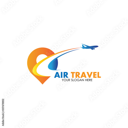 Air Travel logo vector icon design template-vector