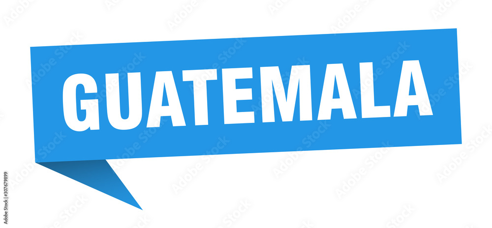 Guatemala sticker. Blue Guatemala signpost pointer sign
