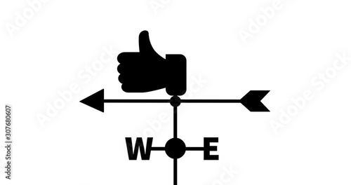 Weather vane like. Symbol of business search.