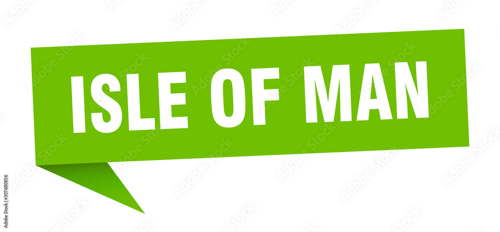 Isle Of Man sticker. Green Isle Of Man signpost pointer sign Isle Of Man sticker. Green Isle Of Man signpost pointer sign