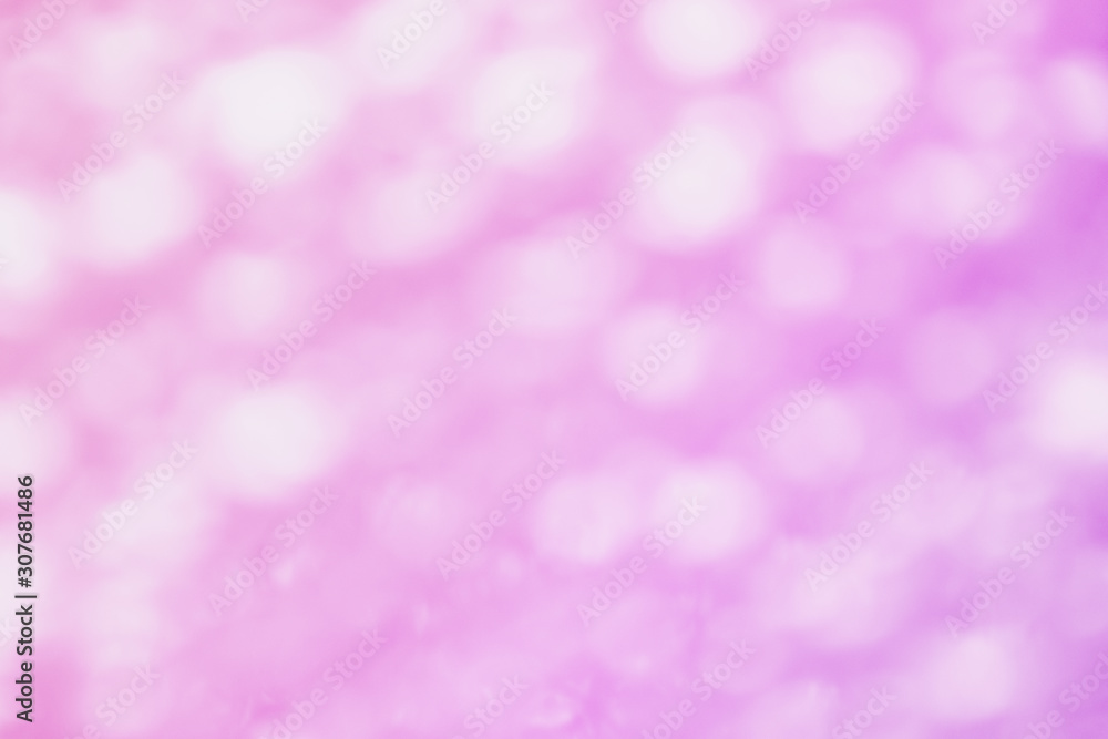 White bokeh on pink and purple gradient background,abstract colorful wallpaper.