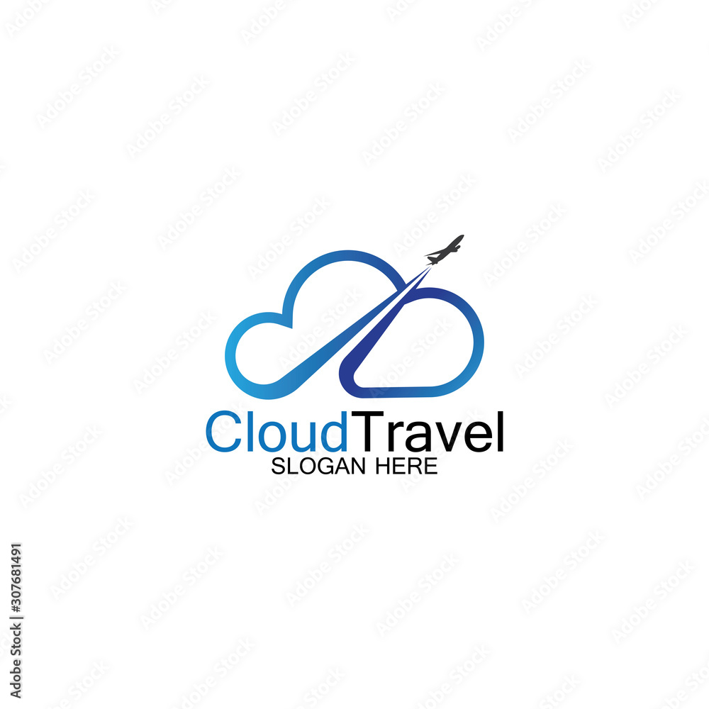 Cloud Travel logo icon design template-vector Cloud Travel logo icon design template-vector