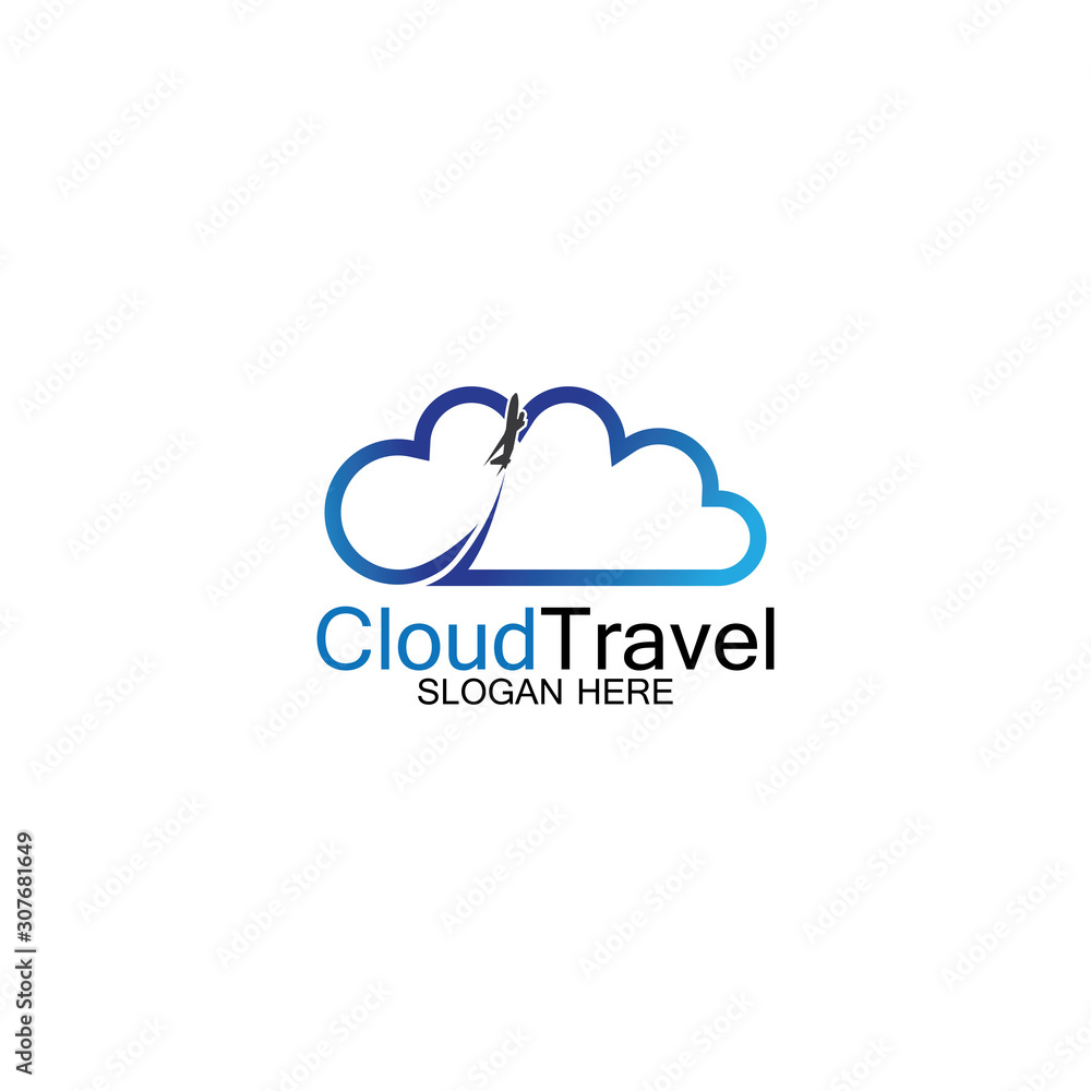 Cloud Travel logo icon design template-vector Cloud Travel logo icon design template-vector