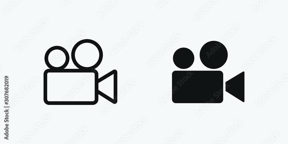 camera icon. video camera symbol. movie sign vector illustration eps10 camera icon. video camera symbol. movie sign vector illustration eps10