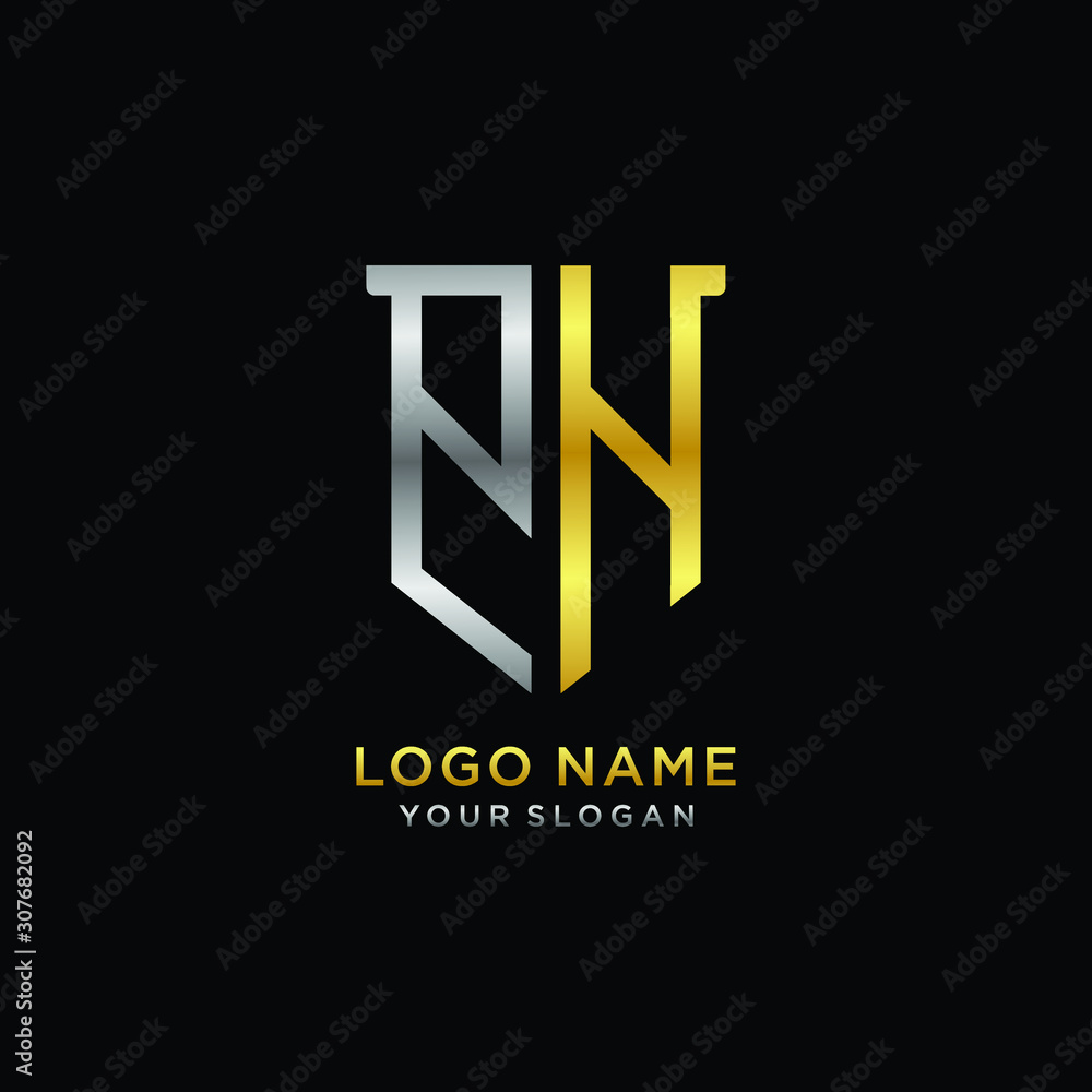 Abstract letter PH shield logo design template. Premium nominal monogram business sign.shield shape Letter Design in silver gold color Abstract letter PH shield logo design template. Premium nominal monogram business sign.shield shape Letter Design in silver gold color