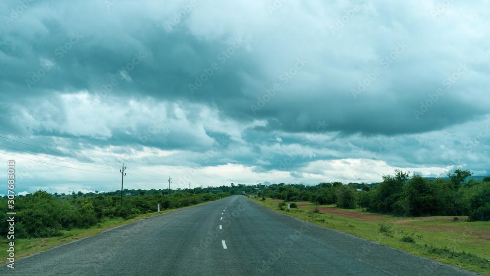 landscape of african highway