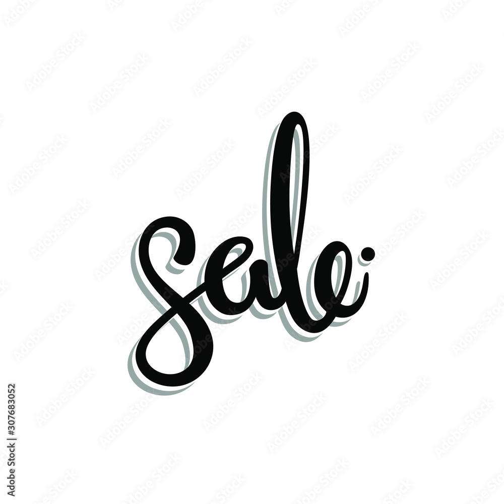 Vector illustration with word, sale text, orthography letters Vector illustration with word, sale text, orthography letters
