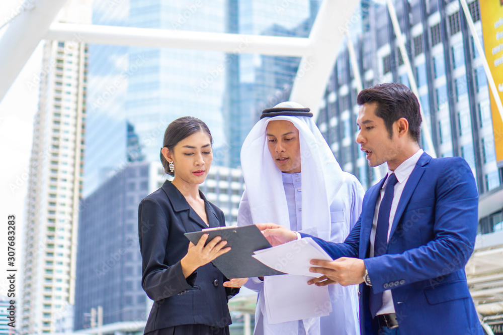 Businessman international discuss and meeting together Businessman international discuss and meeting together
