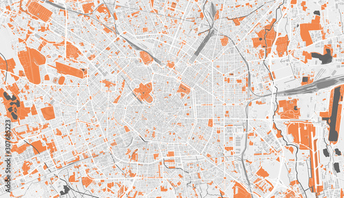 Detailed map of Milan, Italy