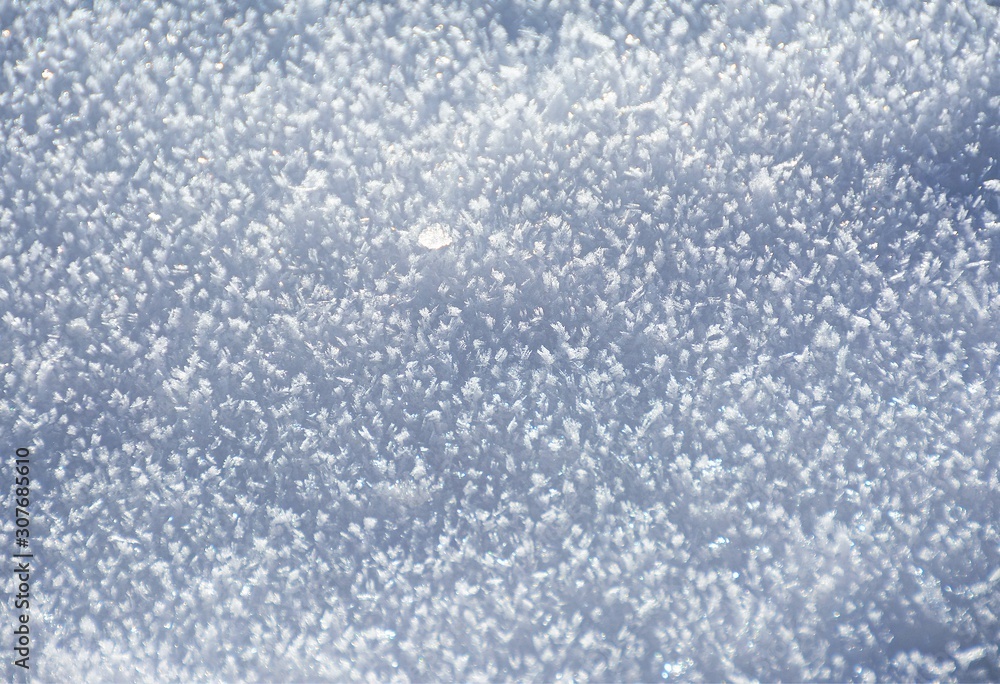 snow layer in close up snow layer in close up