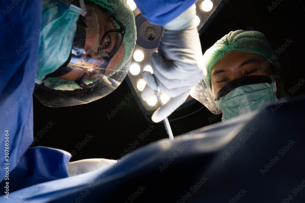 Fototapeta Doctor do surgery in hospital