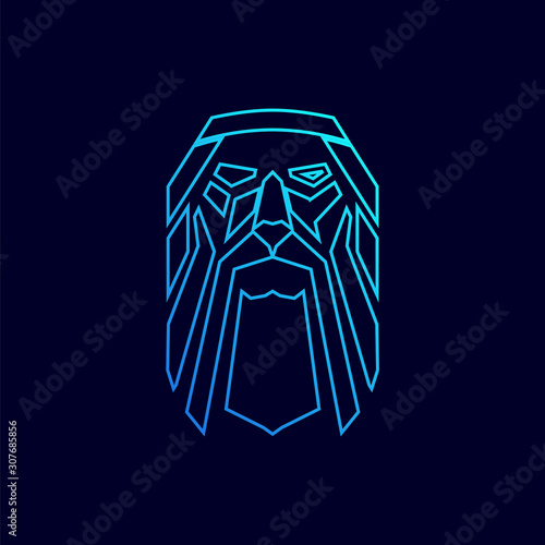 Odin Logo Design Legendary God Mascot Vector. King of Asgard Illustration Art Template Best for Print on Demand Idea