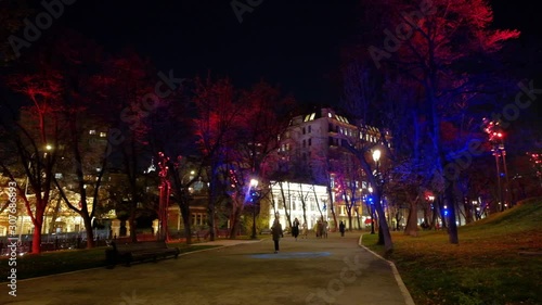 Gogolevsky Boulevard in Moscow in the evening photo