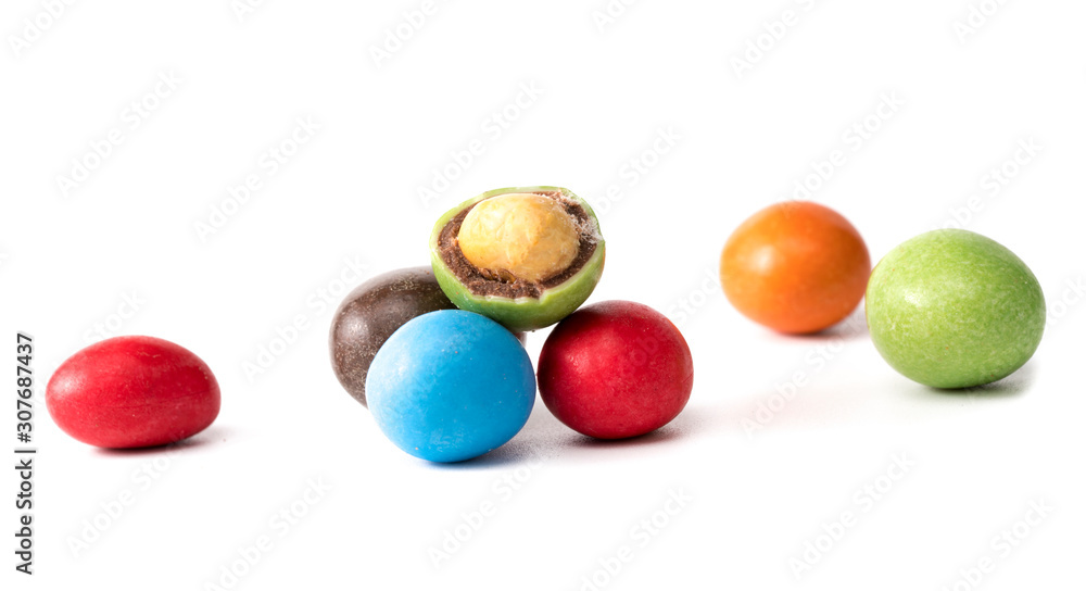 Obraz premium .colored candies on a white background