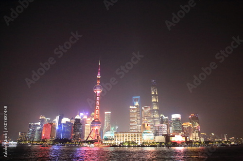 Wallpaper Mural Pudong night view from the Bund in Shanghai, China Torontodigital.ca