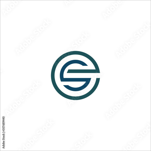 Initial letter es or se logo design template