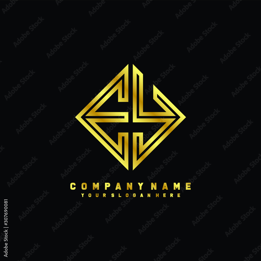 EY initial letter luxury gold line logo EY initial letter luxury gold line logo
