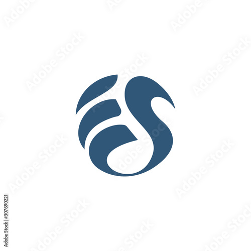 initial letter  es or se logo vector logo design photo