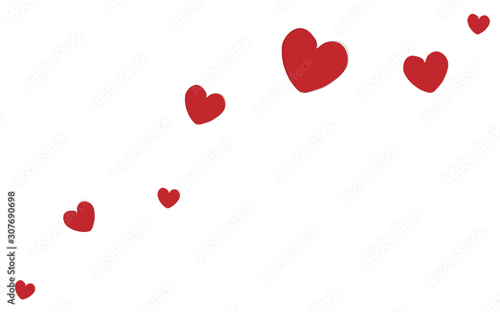 Valentines day background with hearts design, vector illustration