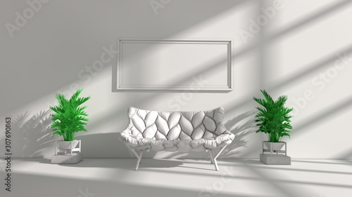 Fototapeta Naklejka Na Ścianę i Meble -  3D illustration of interior design