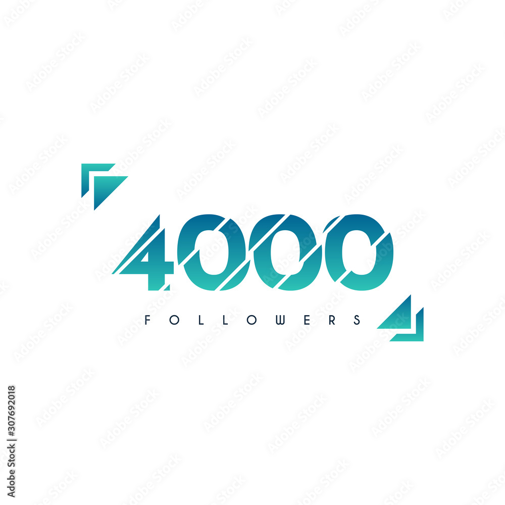 4000 Followers design