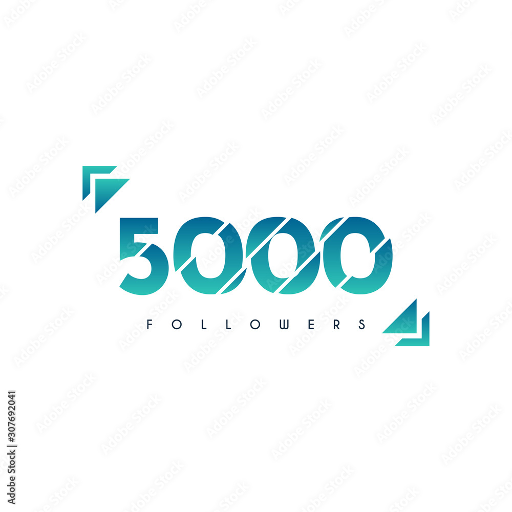 5000 Followers design