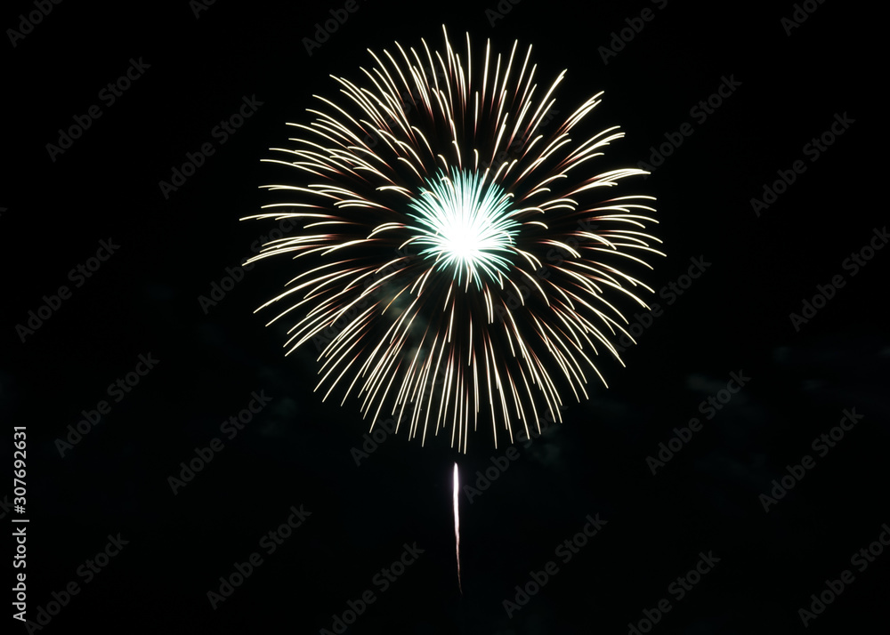 Real fireworks celebration at night background. Real fireworks celebration at night background.