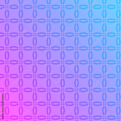 circle repetition with a geometrical form in the middle. trendy gradient.