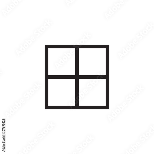 Square four icon vector isolated on background. Trendy layout symbol. Pixel perfect. illustration EPS 10. - Vector.